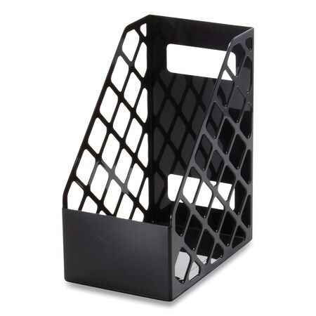 Officemate Recycled Plastic Magazine File, 6.13 x 9.5 x 11.75, Black OIC26083